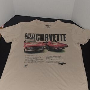 Chemistry Cream Short Sleeve Tee with Corvette & Camerol Graphic